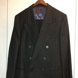 Ottimo Men's Charcoal Grey Double Breasted Suit